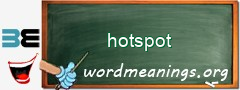 WordMeaning blackboard for hotspot